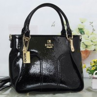 Tas Bonia Margareth Snake Glossy HITAM 308