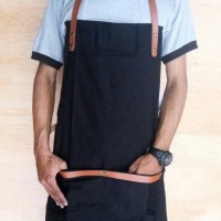 Jual apron / celemek canvas barista / chef Murah