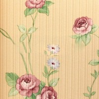 wallpaper bunga floral flower shabby chic vintage (KING XTE3050)