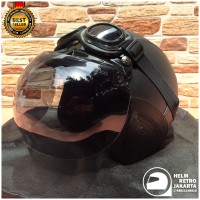 Jual Helm Retro Bogo Google Kulit Lek Ono Hitam Murah