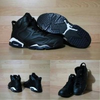 Jual Sepatu Basket Air Jordan 6 High Black Cat Murah