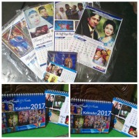 Paket Hemat 2 Kalender Meja + 3 Kotak Kartu Nama bolak balik