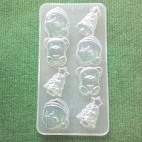 Jual Cetakan Puding Jelly Coklat Natal Sinterklas Pohon Cemara Santa Klaus Murah
