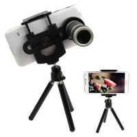 Jual Mini Tripod + TELE ZOOM 8x UNIVERSAL LENSA for Smartphone | Tele Zoom Murah