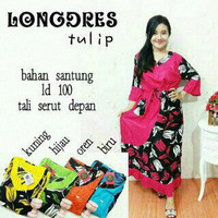 longdress tulip batik pekalongan | dress | daster | baju tidur batik