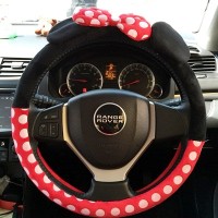 Jual Sarung Cover Stir Setir Mobil Kain Kartun Mickey Mouse Hello Kitty Murah
