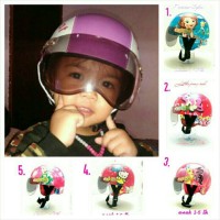 Helm Anak 1-5 th Chip Kulit Frozen Hello Kitty Sofia Little pony