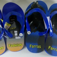 Jual Sandal flat karakter BATMAN pke nama sendiri,,, Murah