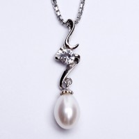 Jual Kalung Mutiara Air Tawar Asli Grade Aaa Berlapis Emas Putih 034 Murah