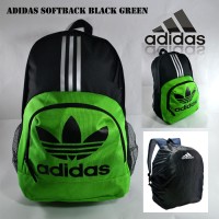 Tas Ransel Adidas Backpack Sekolah Pria Adidas Softback Black Hijau