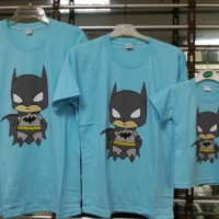 Jual kaos kembaran keluarga couple anak, bunda, ayah motif batman cotton Murah