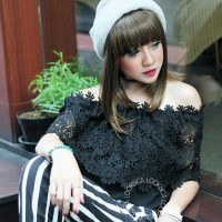Jual Sabrina Top Chroket Lace (Baju import Bangkok) Murah