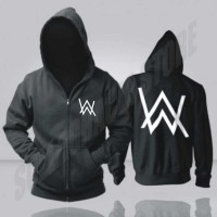 (NEW) | Jaket Distro Alan Walker Black | Jaket Zipper fleece sweater