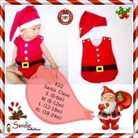 Jual Baju Jumper Bayi Natal Sinterklas Santa Claus Size L 12m, 1 tahun Murah