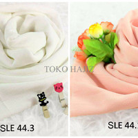 TERBATAS Pashmina Hijab Jilbab Kerudung Polos Warna Putih Fanta Abu To