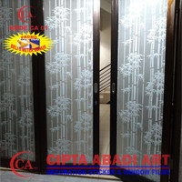 Jual STICKER/STIKER KACA MOTIF BAMBU PUTIH (WINDOW FILM) Murah