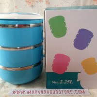 Misson Eco Rantang Wadah Makan Lunch Box Stainless Steel 3 Susun Murah