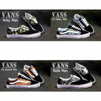 Promo Murah Sepatu Vans Old Skool Army Galaxy Tan Batik Casual Sekolah