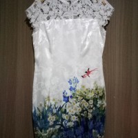 Jual Dress Solemio Satin Crochete Murah