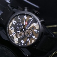 JAM TANGAN SWISS ARMY HITAM LORENG