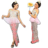 KEBAYA PEPLUM WISUDA MUSLIM BROKAT PRADA MODERN MEWAH