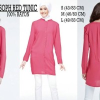 Baju Muslim Wanita - SOPHIE MARTIN RED TUNIC