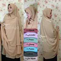 HIJAB INSTAN Jilbab khimar syari qalisya jumbo bergo panjang instan pa