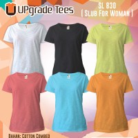 Jual Kaos polos cewek Cotton Slub Murah