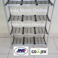 Jual Rak Sepatu Aluminium 4 Susun Murah