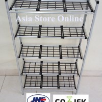 Jual Rak Sepatu Aluminium 5 Susun Murah