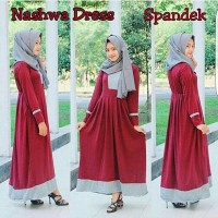 Jual NASHWA DRESS (RZ) / dress cantik wanita hijab lengan panjang Ba