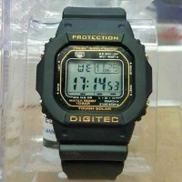 JAM TANGAN PRIA - DIGITEC GLS ANTI AIR BLACK HURUF GOLD