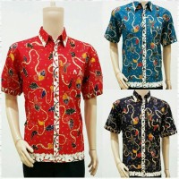 Jual Kemeja Batik Lengan Pendek Motif Ranting Murah