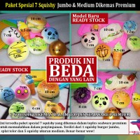 Jual Squishy, Paket Spesial 7 Squishy Jumbo & Medium dalam Sealware Premium Murah