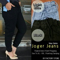 supplier baju hijab : celana joger jeans asli Ori