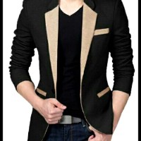 jaket / blazer pria hitam casual