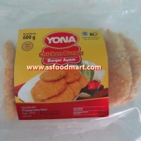 Jual Khusus GOJEK-GOSEND - Yona Daging Burger Ayam Crispy 600 gr isi 10 pcs Murah