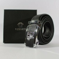 Sabuk / Tali Pinggang Pria Branded VERSACE SILVER BLACK ORI 100%