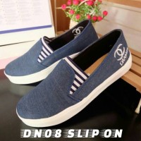 Sepatu Fashion Wanita Cewek Perempuan Shoes Slip On Kets Keren Modis