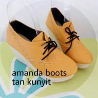 Jual Sepatu Fashion Wanita Hak Tinggi Wedges Boots Kets Amanda Tali keren Murah