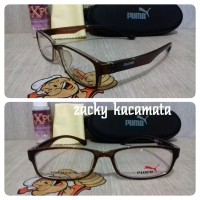 kacamata promo frem puma coklat gratis lensa anti radiasi/supersin