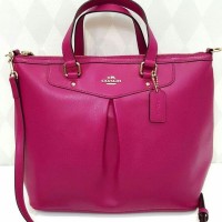 JUAL TAS COACH CROSSGRAIN TOTE RASPBERRY ORIGINAL