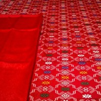 Kain Batik  Halus Merah darah corak melayu Riau