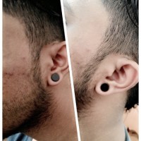 Anting Earing Magnet Magnetic Tempel Jepit / Tanpa Tindik Hitam silver