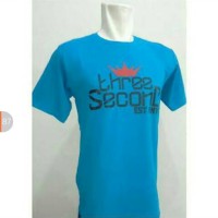 Tshirt/t shirt/oblong/ kaos 3seconds biru