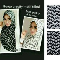 HIJAB/JILBAB BERGO ARZETTY TRIBAL SERI HITAM-PUTIH