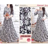 Jual Maxi Dress Grace Jersey / Busana Muslim Wanita / Baju Gamis Muslimah Murah