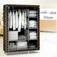 LEMARI PAKAIAN/RAK BAJU SERBAGUNA WARNA HITAM