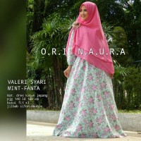 valeri syari ori naura 2 warna / gamis katun jepang