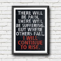 Jual Poster Quote Inspiratif - ...I will Continue to Rise - Hiasan dinding Murah